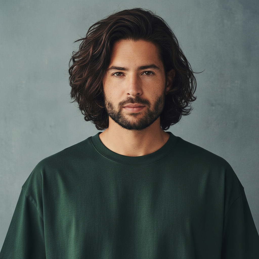 Pullshka Oversized Green Tee — Hunter