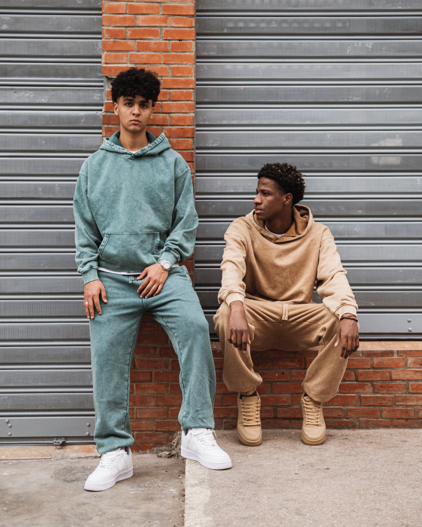 Pullshka Oversized Green Cotton Hoodie — Mint