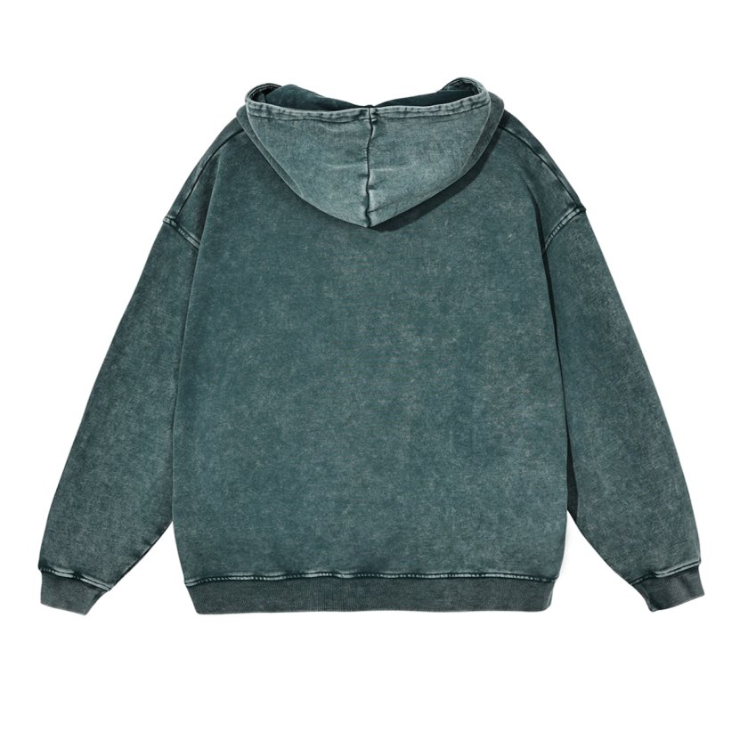 Pullshka Oversized Green Cotton Hoodie — Mint