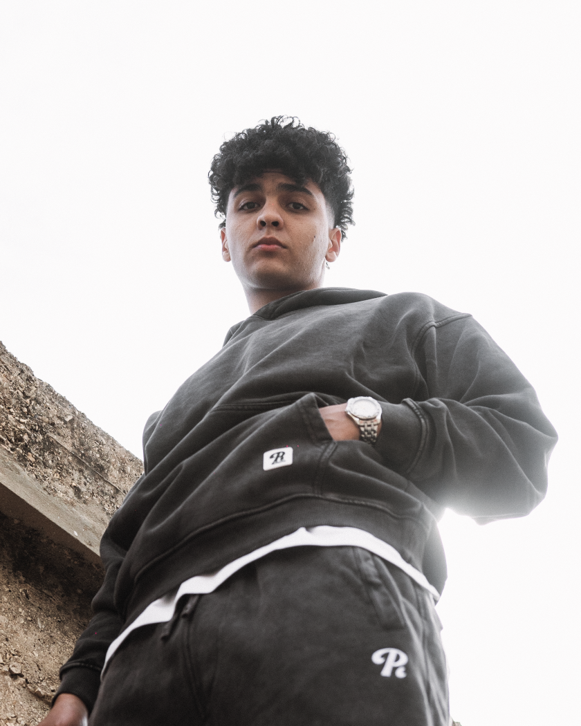 Pullshka Oversized Washed Hoodie — Dark Grey