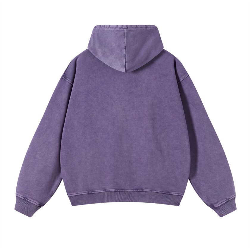 Pullshka Purple Washed Oversized Hoodie — Purple