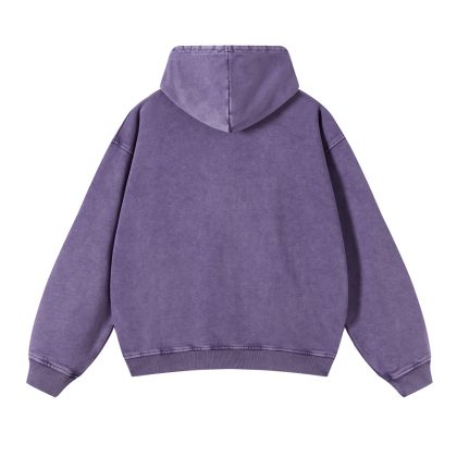 Hoodie Oversize Délavé Violet