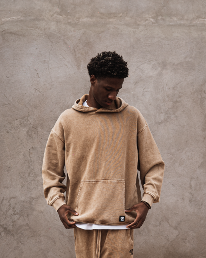 Hoodie Oversize Sand Lavé