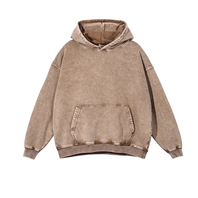 Pullshka Sand Washed Oversized Hoodie — Sand