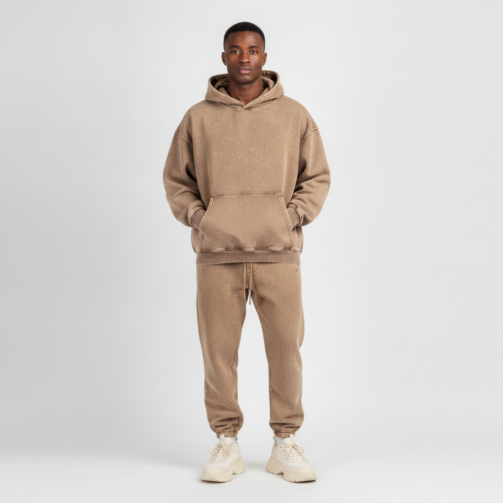 Hoodie Oversize Sand Lavé