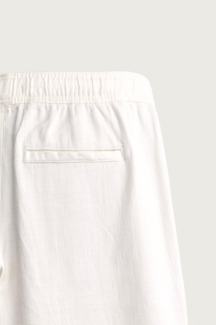 Zara STRUCTURED RELAXED FIT PANTS — White