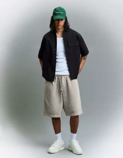 Bermuda Boxy fit lavé