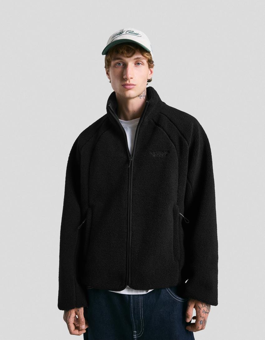 Veste à Zip en Fausse Fourrure