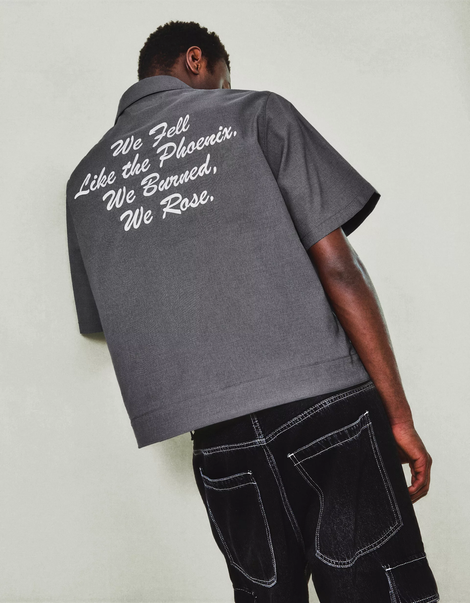 Chemise brodée zip