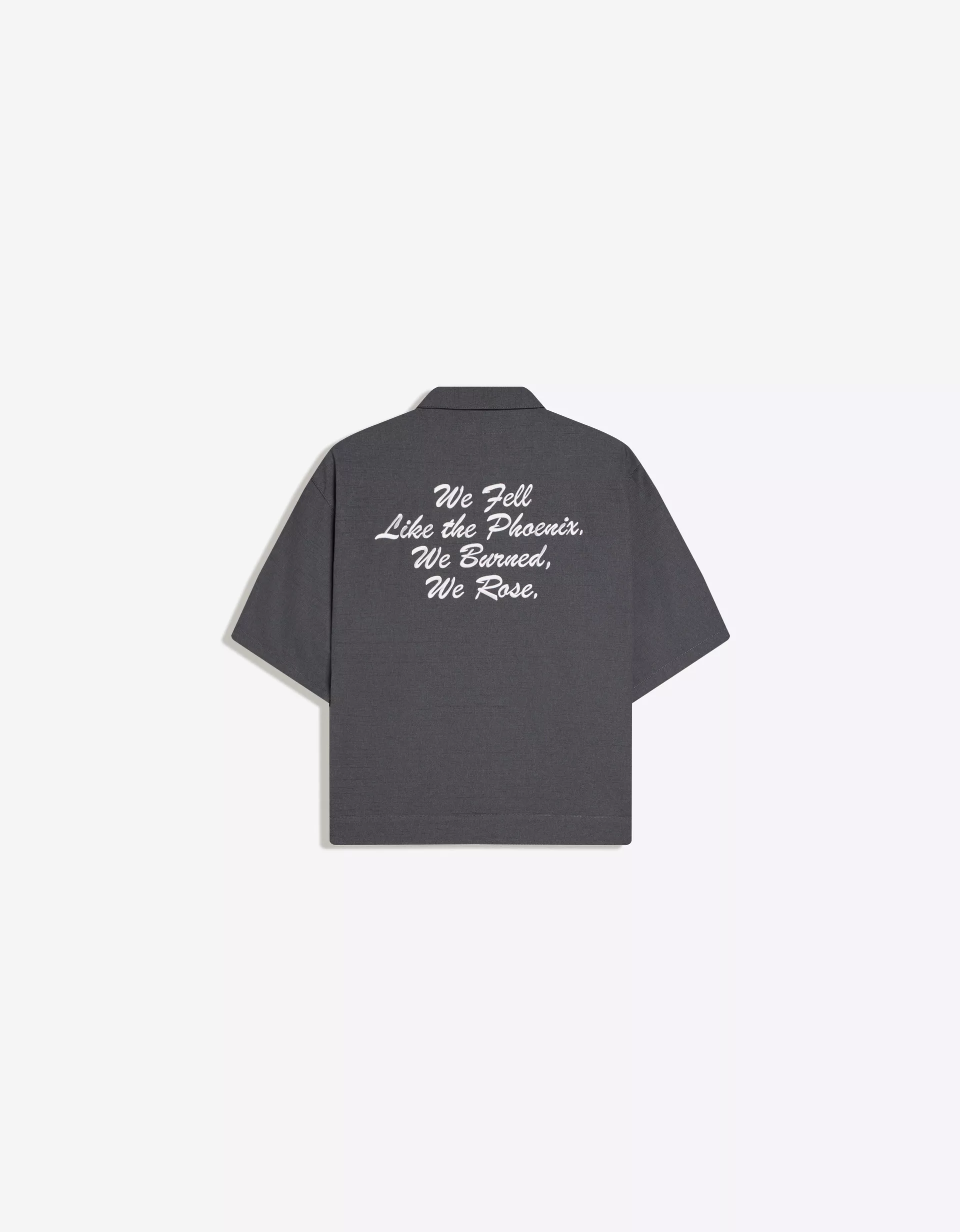 Bershka Embroidered Zip Shirt