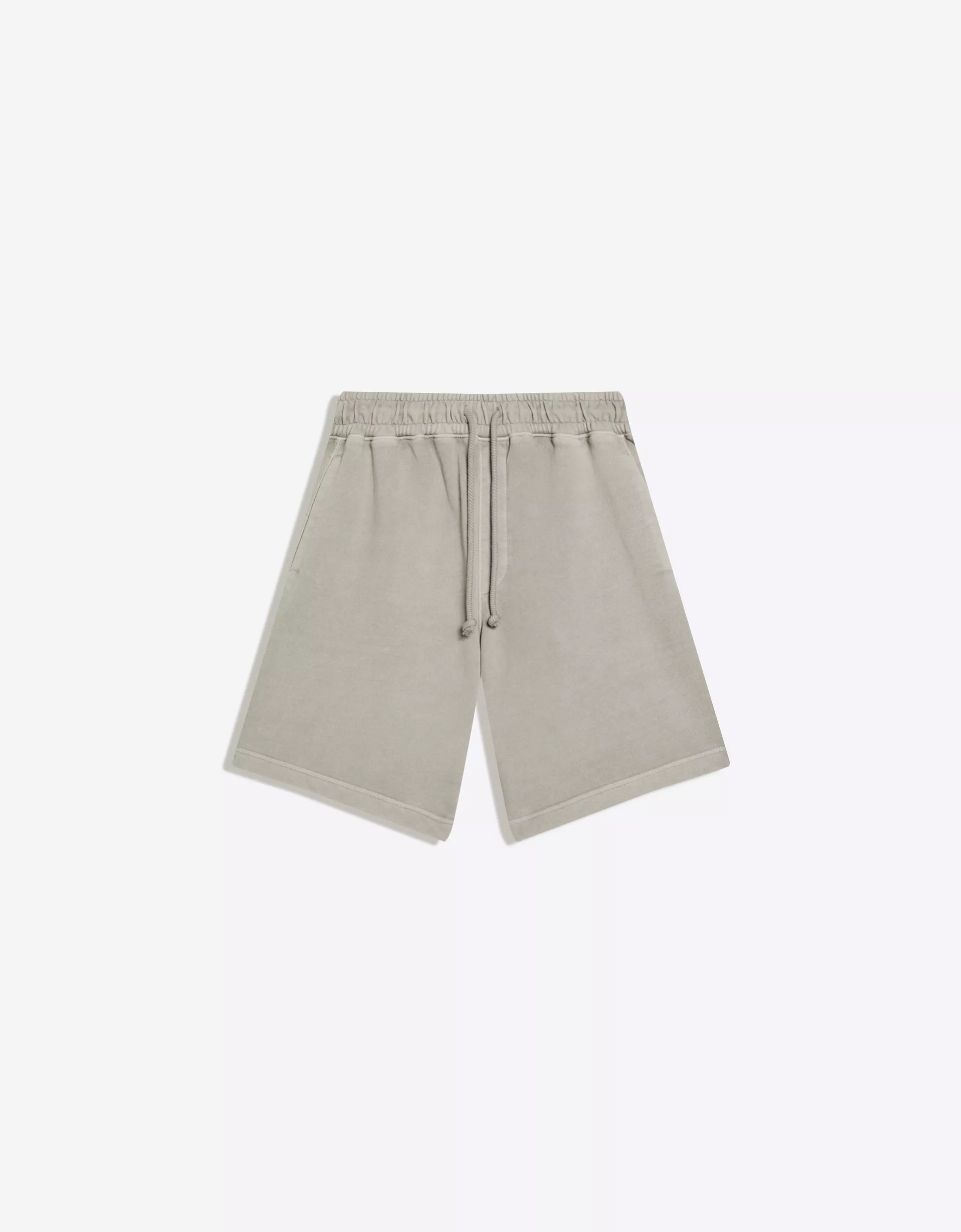 Bershka Boxy Printed Bermuda Shorts — Light Grey