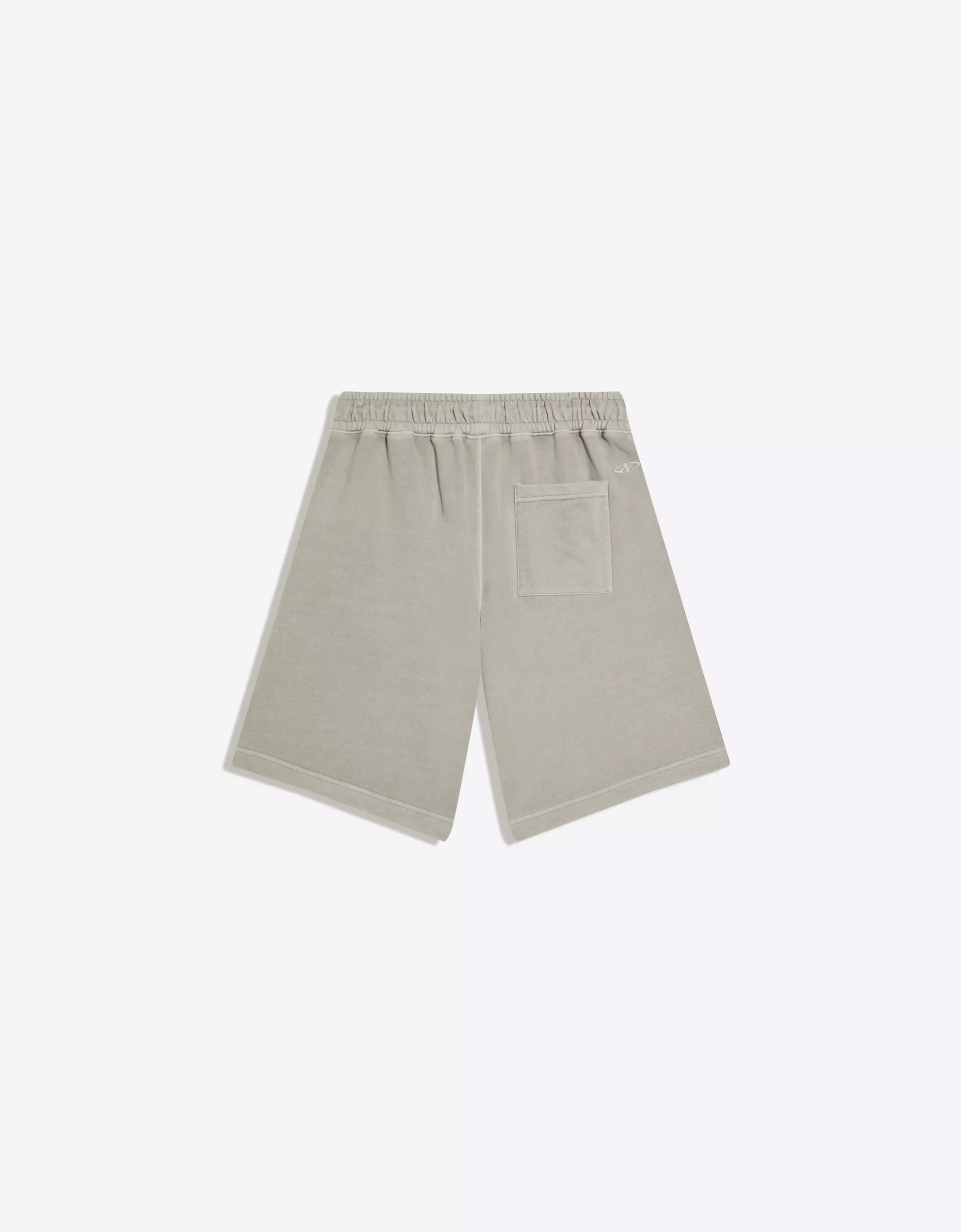 Bershka Boxy Printed Bermuda Shorts — Light Grey