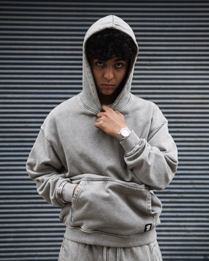 Sweat à Capuche Délavé Oversize