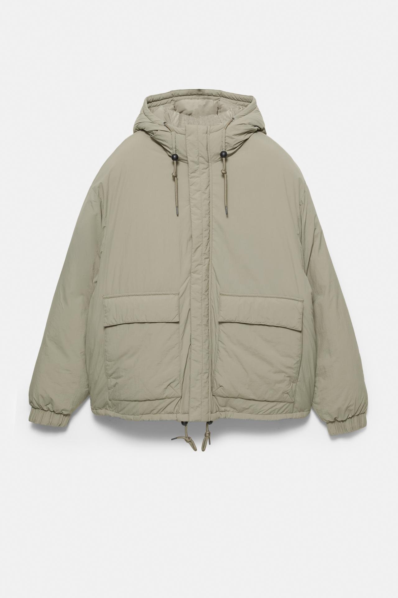 Pull&Bear Quilted Urban Jacket — Kaki