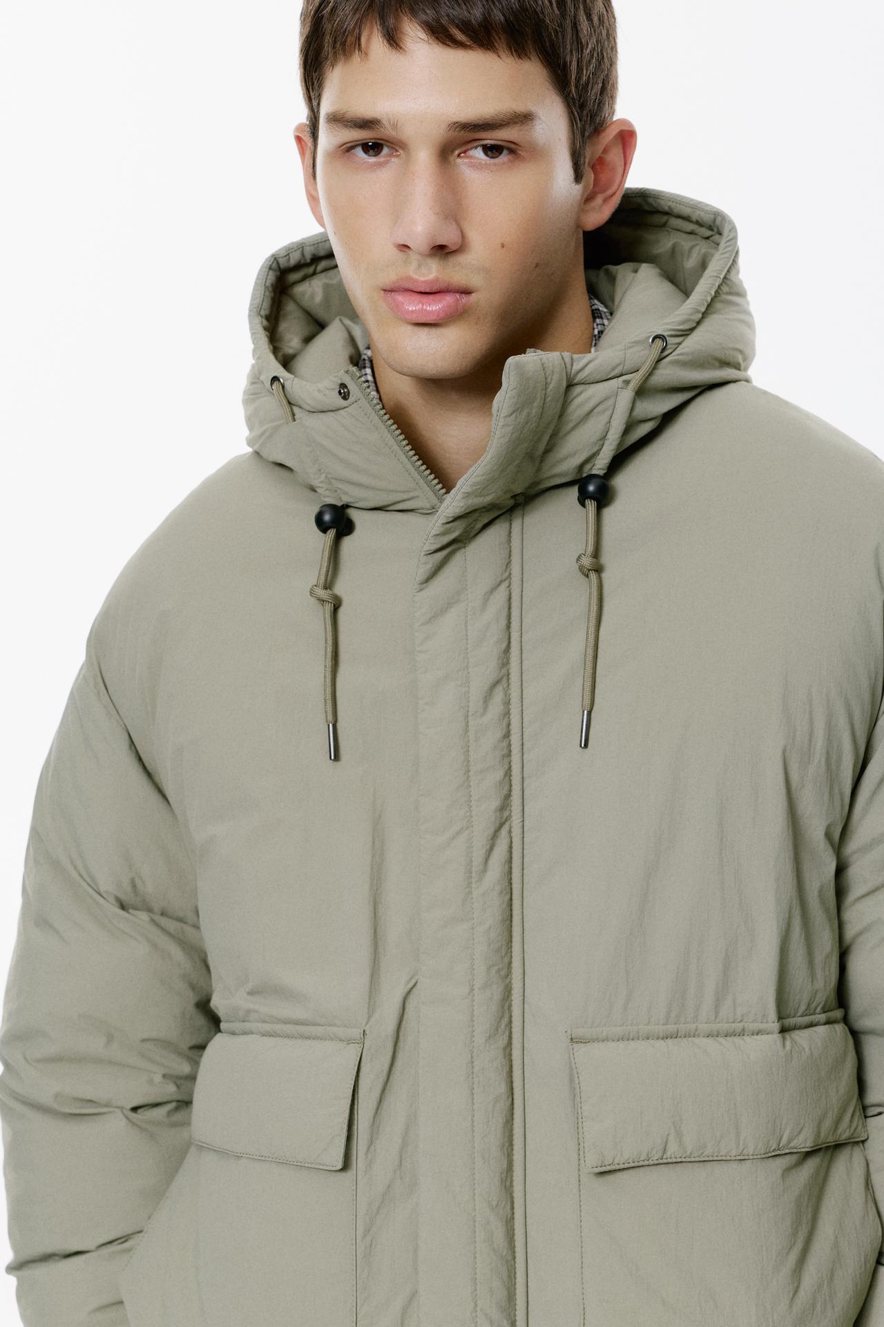 Pull&Bear Quilted Urban Jacket — Kaki