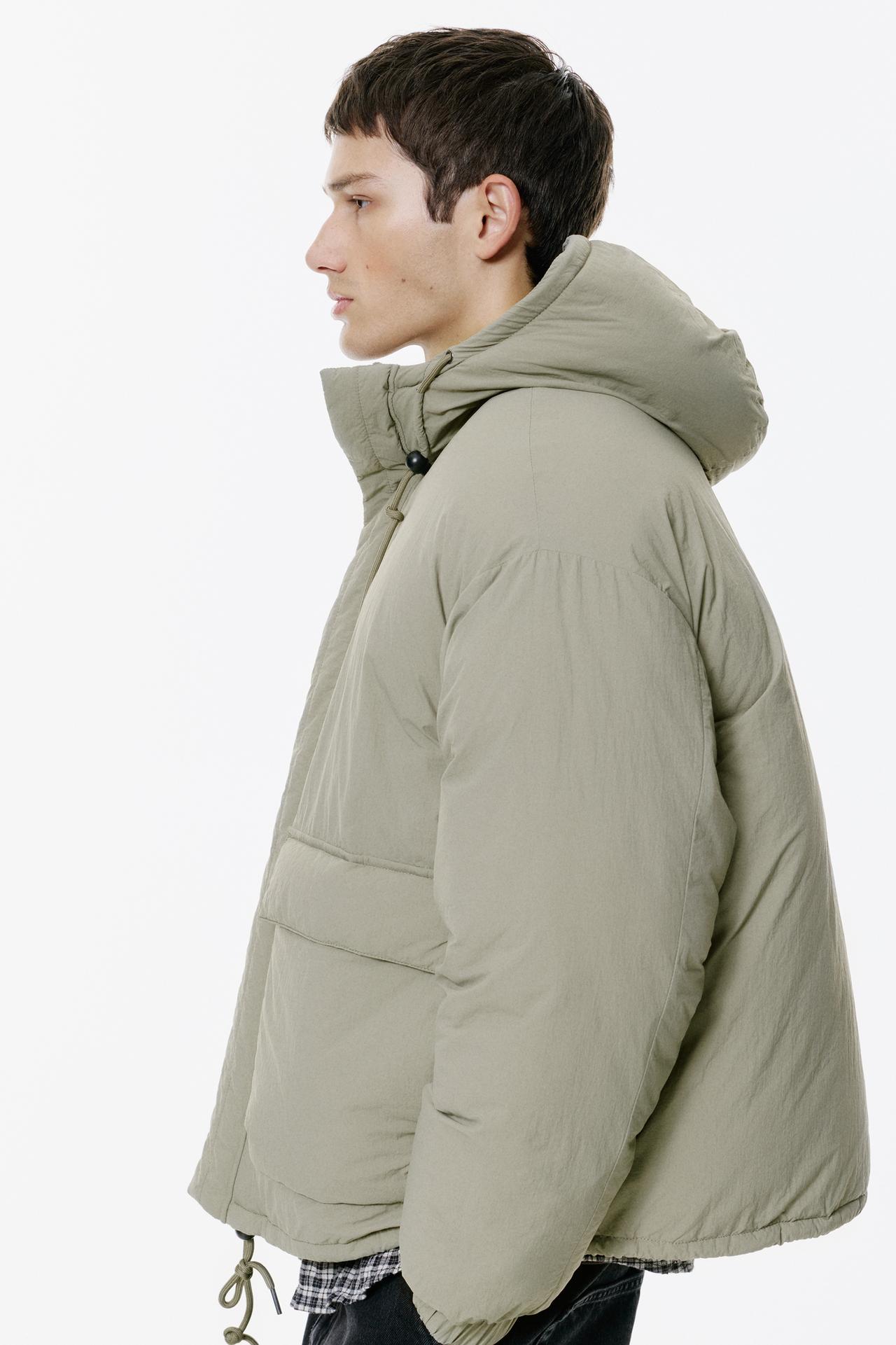 Pull&Bear Quilted Urban Jacket — Kaki