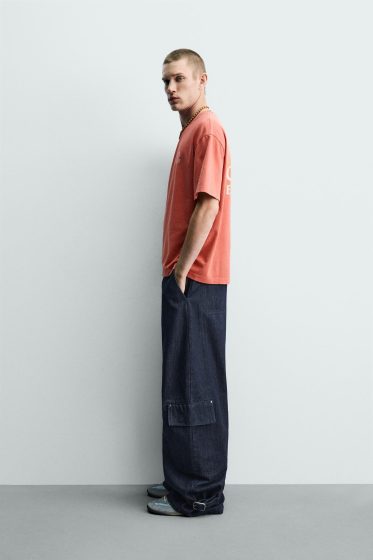 Pantalon Cargo Cheville Ceinturé