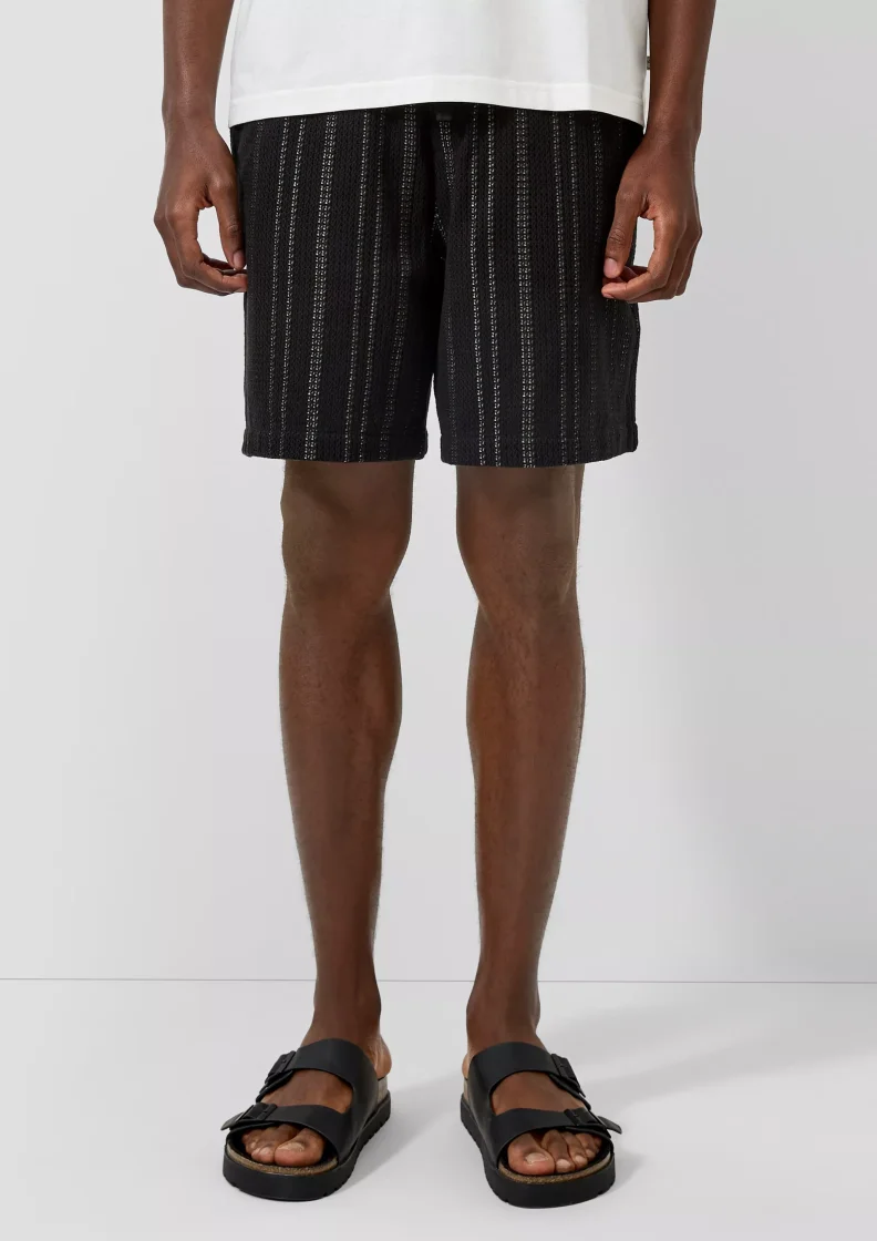 Zara Structured Jogger Shorts — Navy
