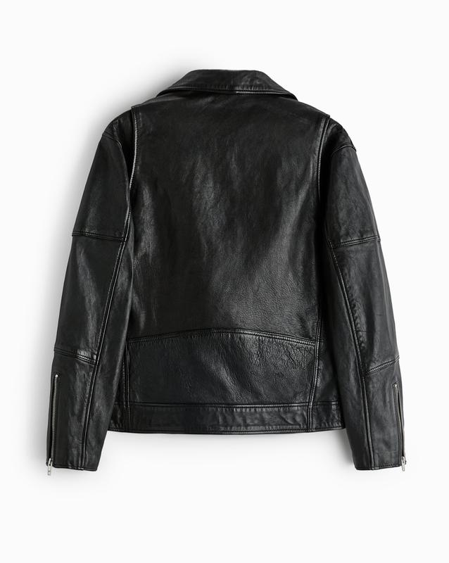 Zara Faux Leather Biker Jacket — Black