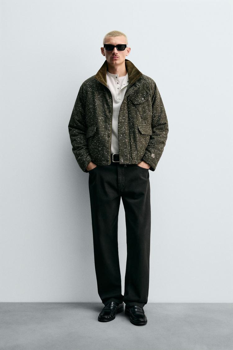 Zara Quilted Puffer Jacket — Brown