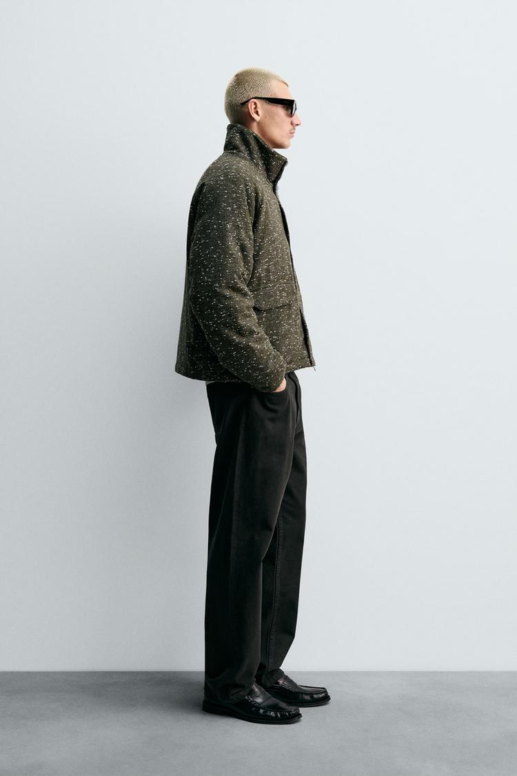 Zara Quilted Puffer Jacket — Brown