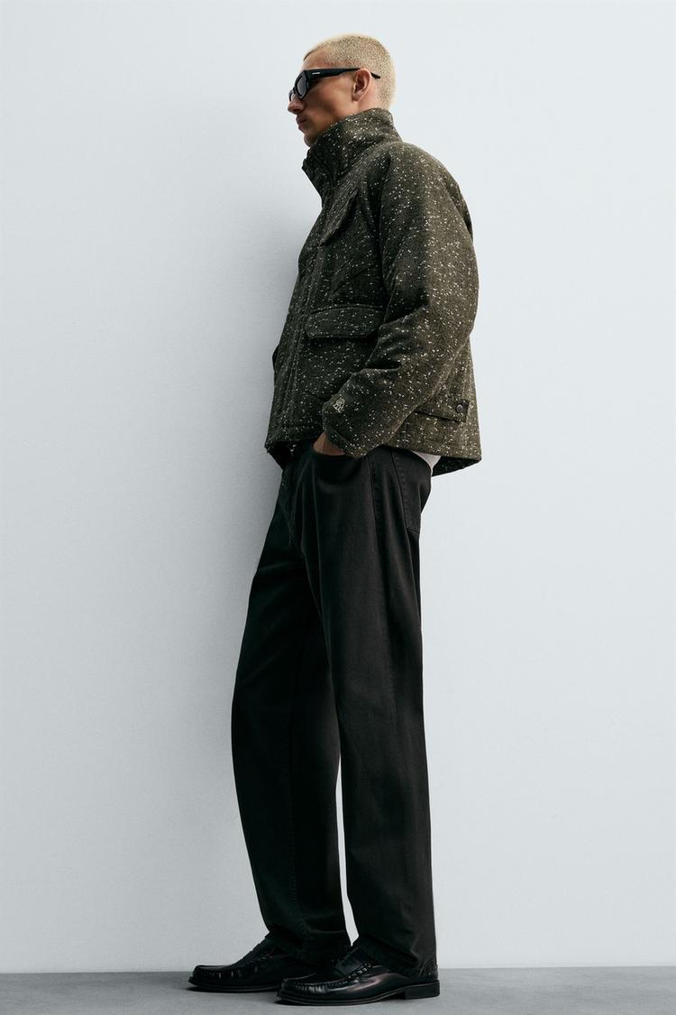 Zara Quilted Puffer Jacket — Brown