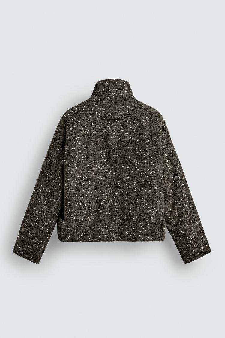 Zara Quilted Puffer Jacket — Brown