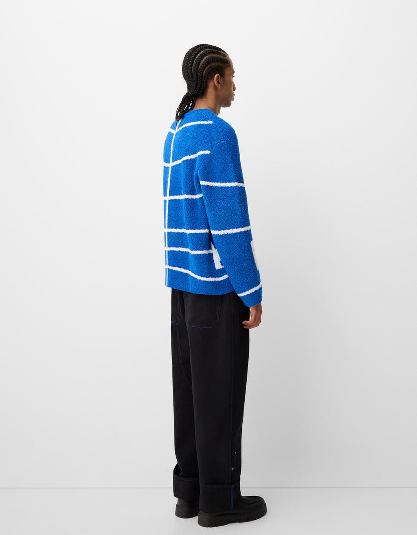 Bershka Baggy Twill Trousers — black