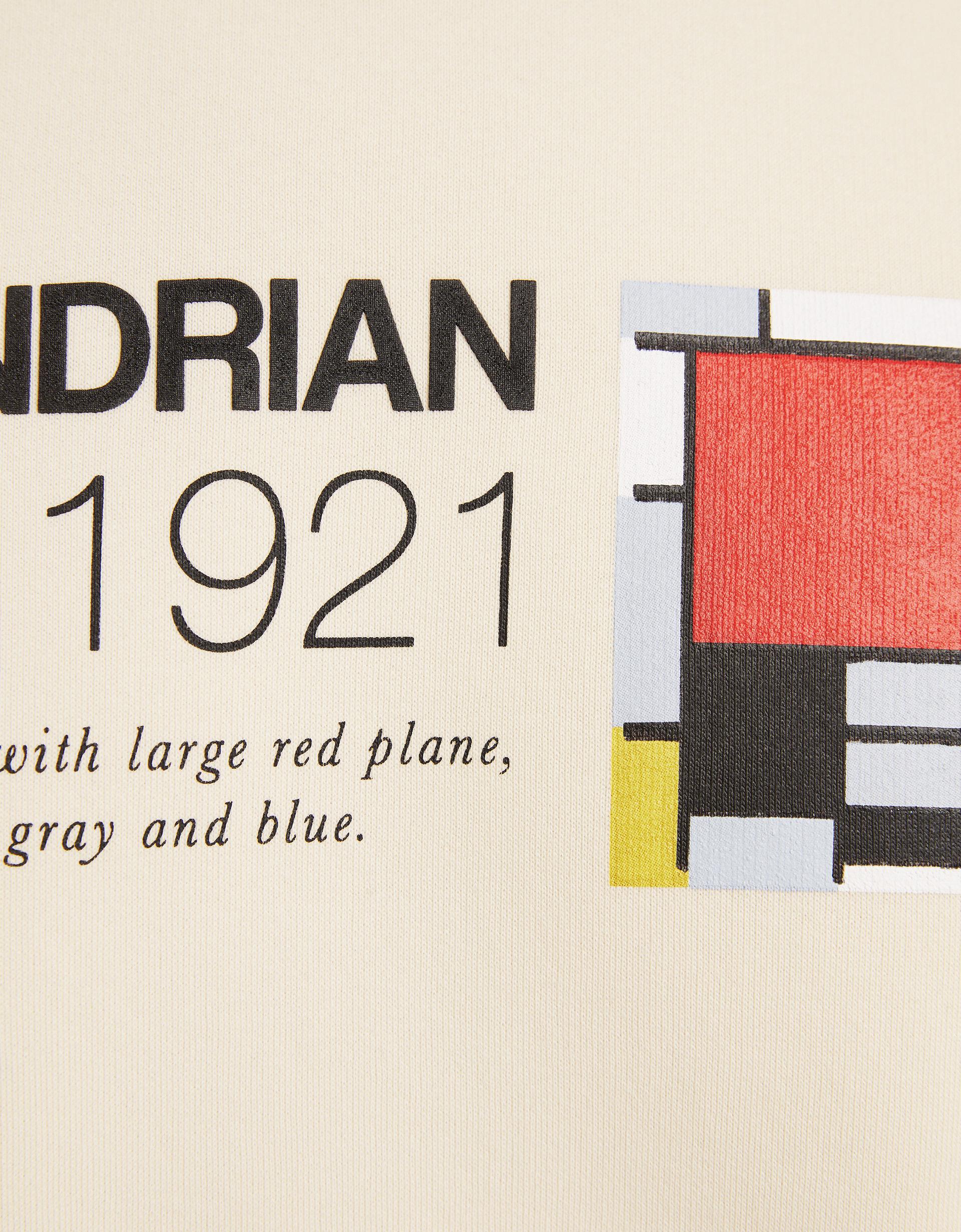 Bershka Piet Mondrian print sweatshirt — Ivory