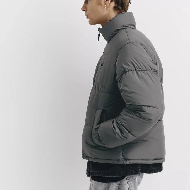 Pull&Bear Short Puffer Jacket — Grey
