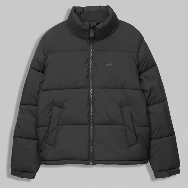Pull&Bear Short Puffer Jacket — Black
