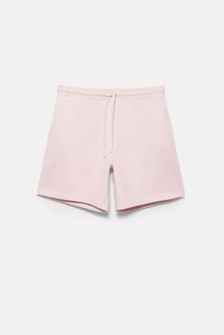 Pull&Bear STWD jogger Bermuda shorts — Light Pink