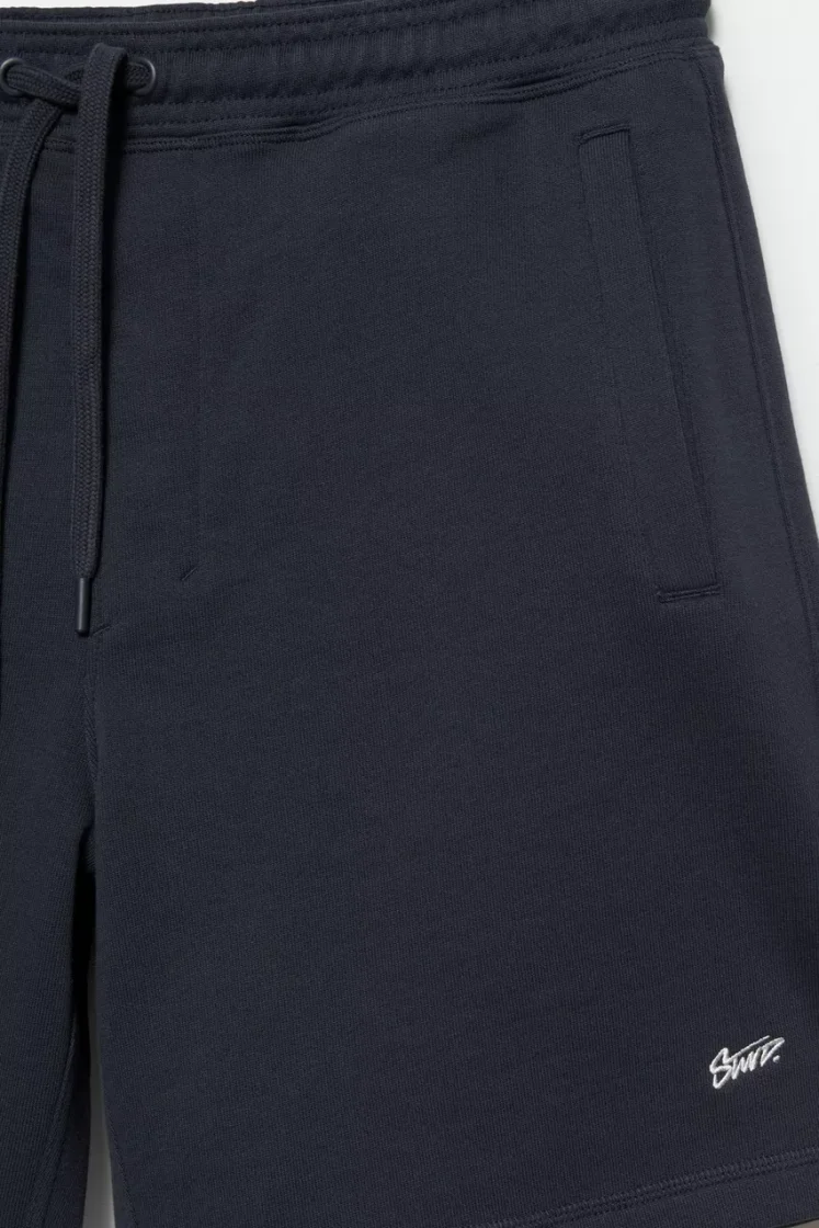 Pull&Bear STWD jogger Bermuda shorts — Navy