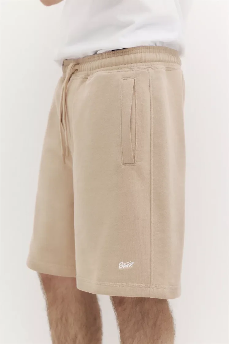 Pull&Bear STWD jogger Bermuda shorts — Sand