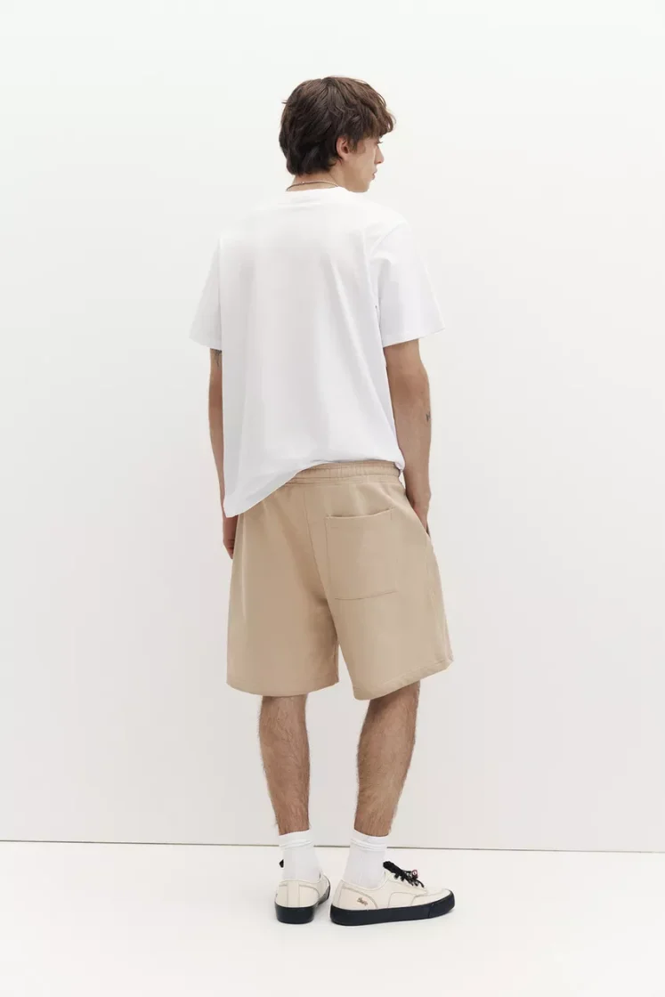Pull&Bear STWD jogger Bermuda shorts — Sand