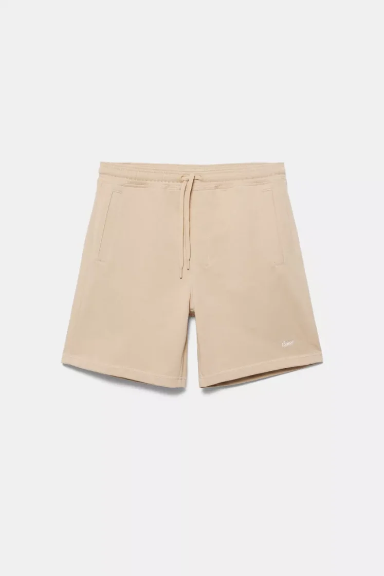 Pull&Bear STWD jogger Bermuda shorts — Sand