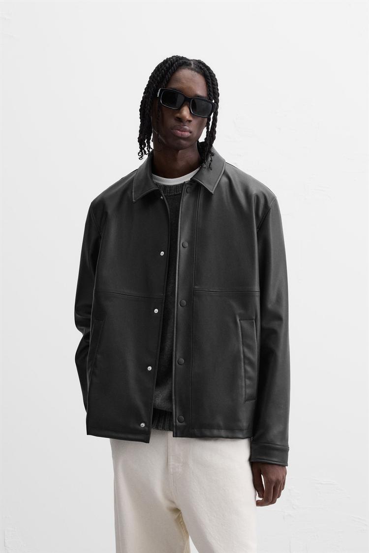 Veste Biker Cuir Noir