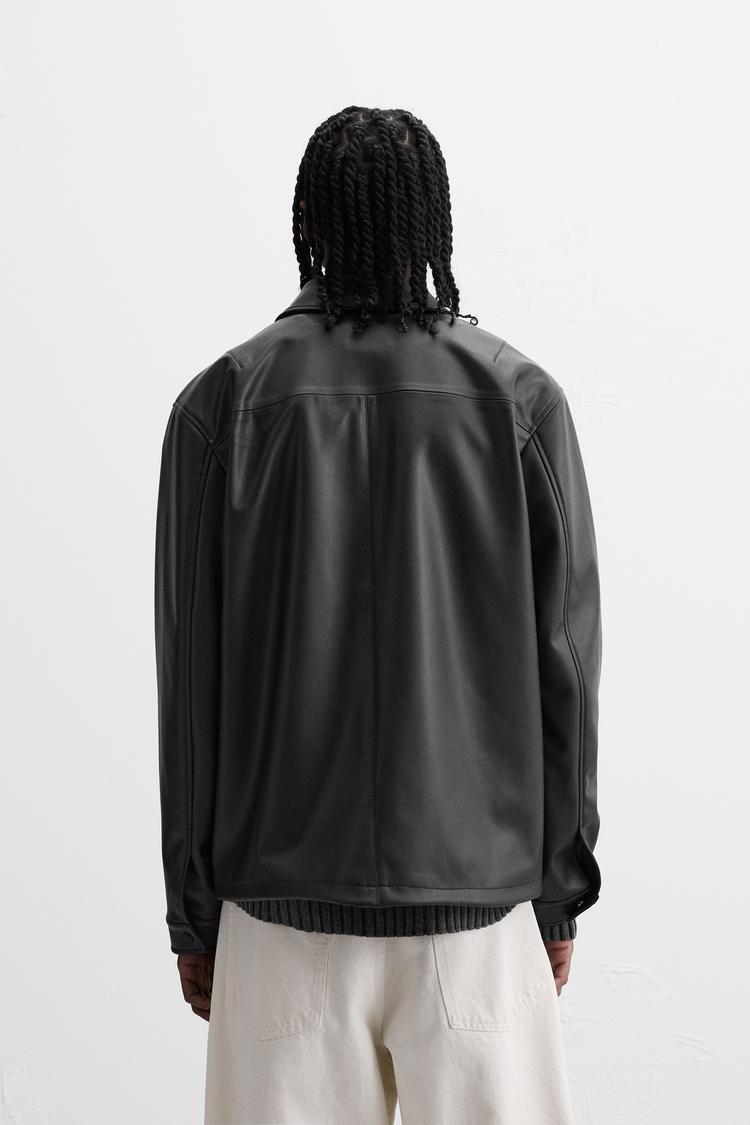 Veste Biker Cuir Noir