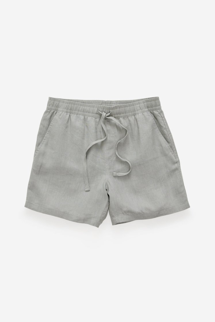 Zara Linen Easy Short — Kaki