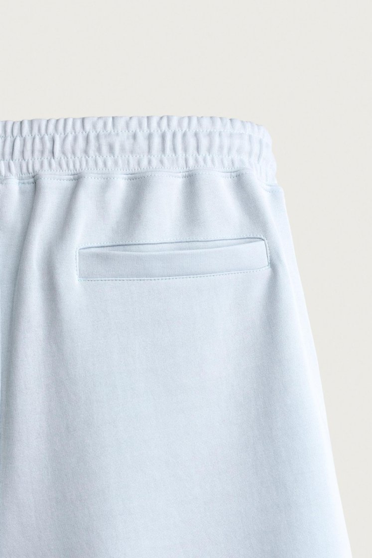 Zara SHORT DE JOGGING RELAXED FIT INTERLOCK — Bleu ciel