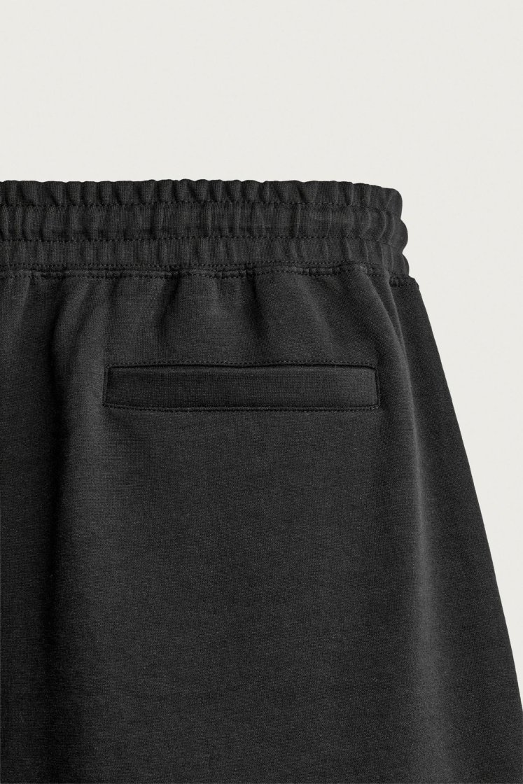 Zara SHORT DE JOGGING RELAXED FIT INTERLOCK — Noir