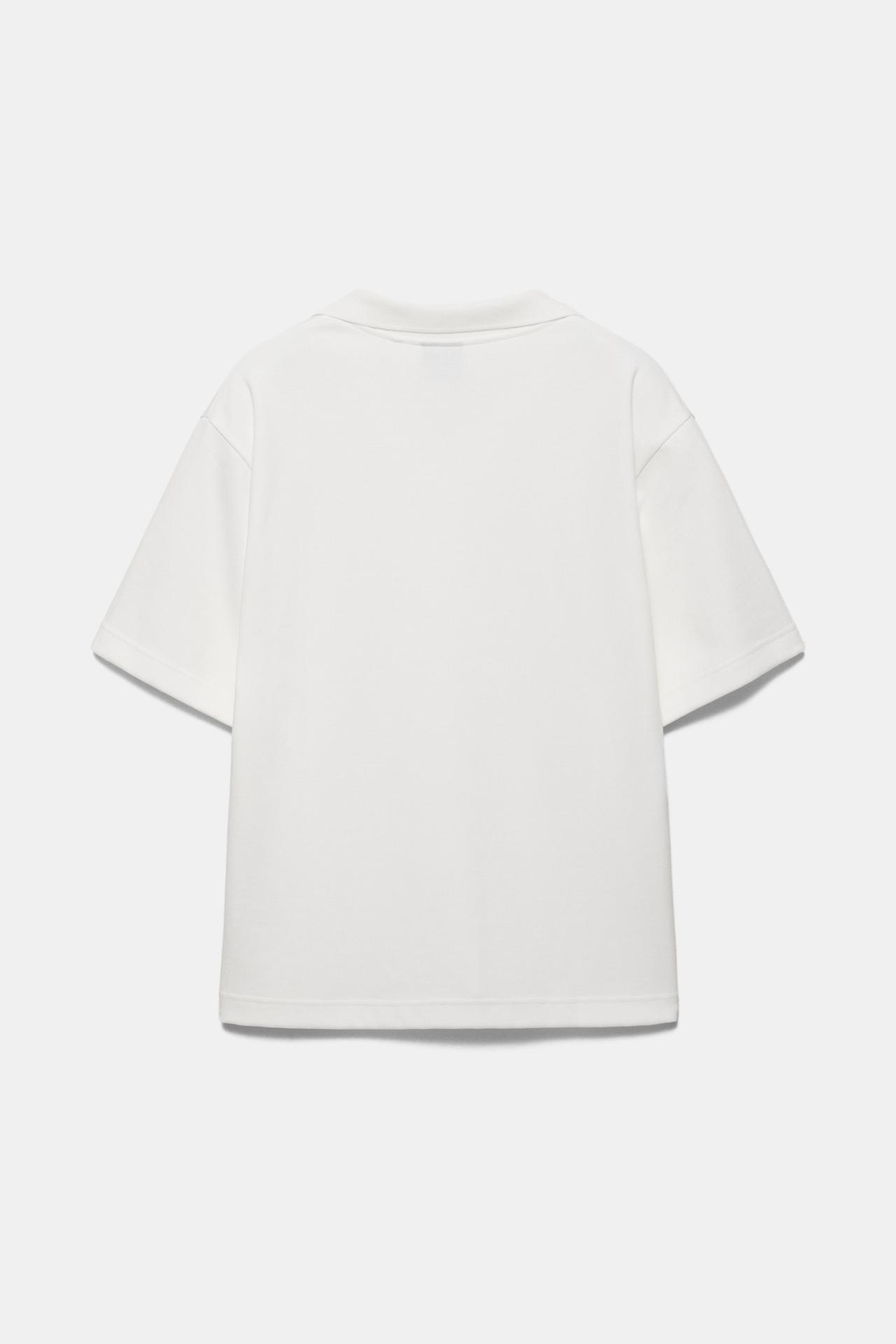 Pull&Bear Piqué Polo Essential — black