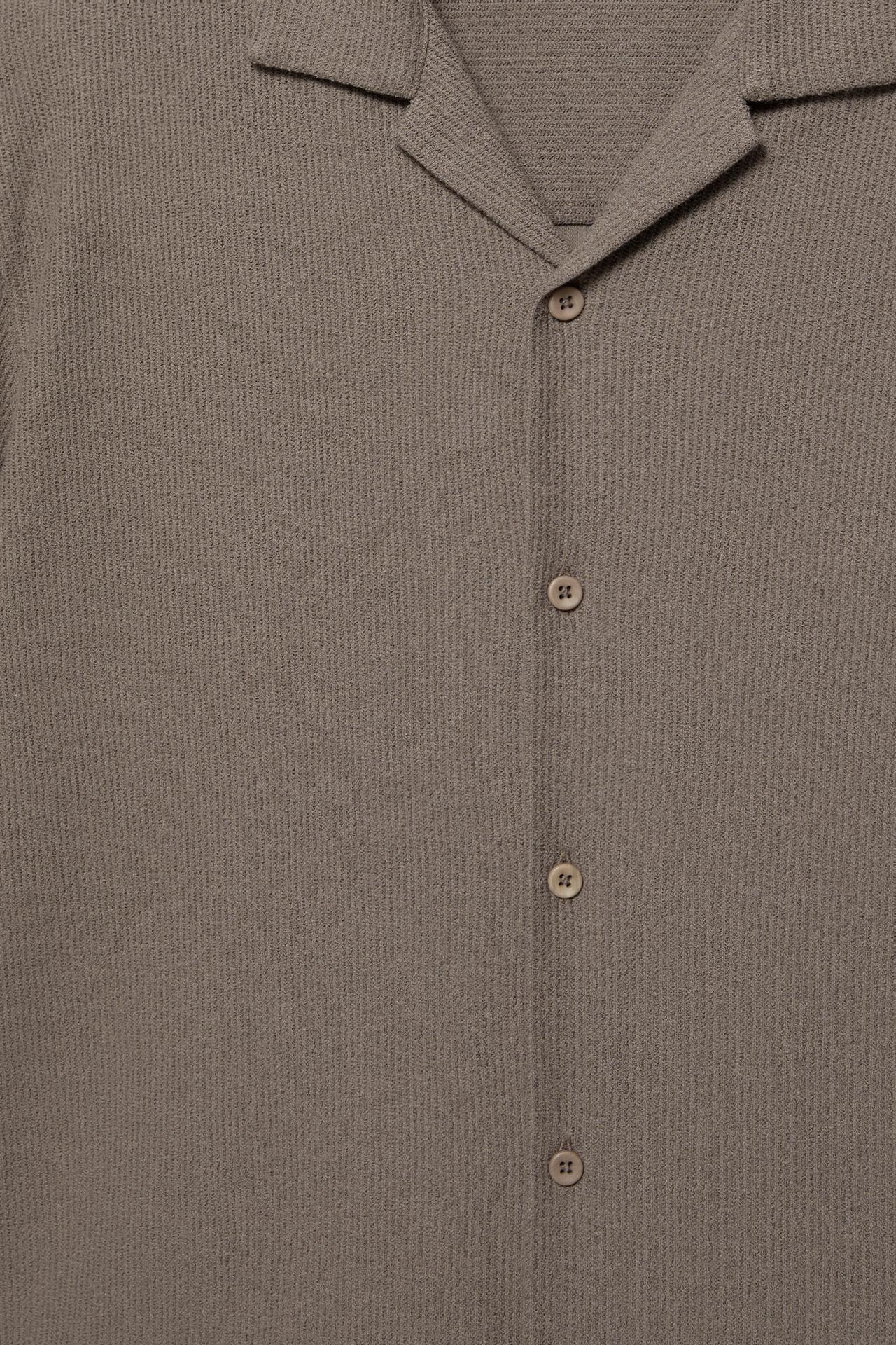 Pull&Bear Relaxed Poplin Shirt — Brown