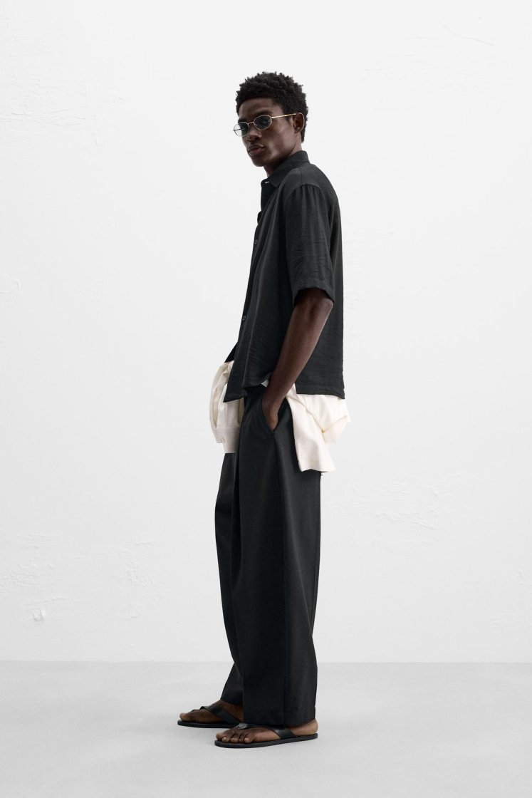 Zara Collared Shirt — Black