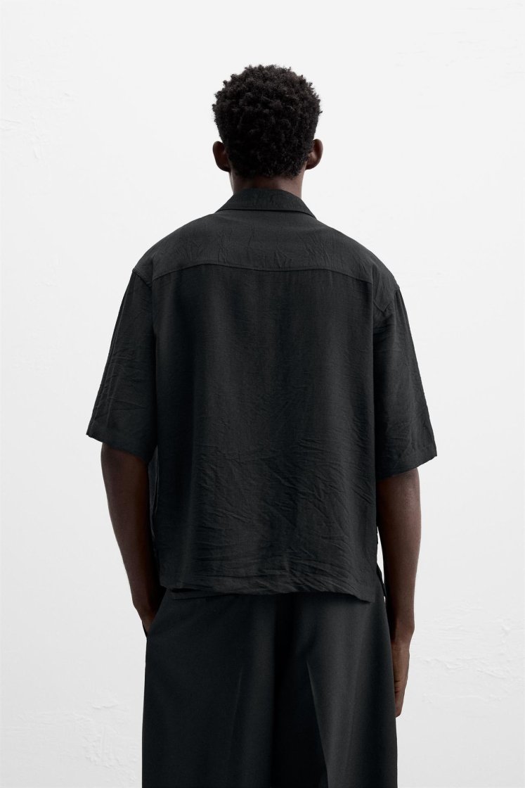 Zara Collared Shirt — Black