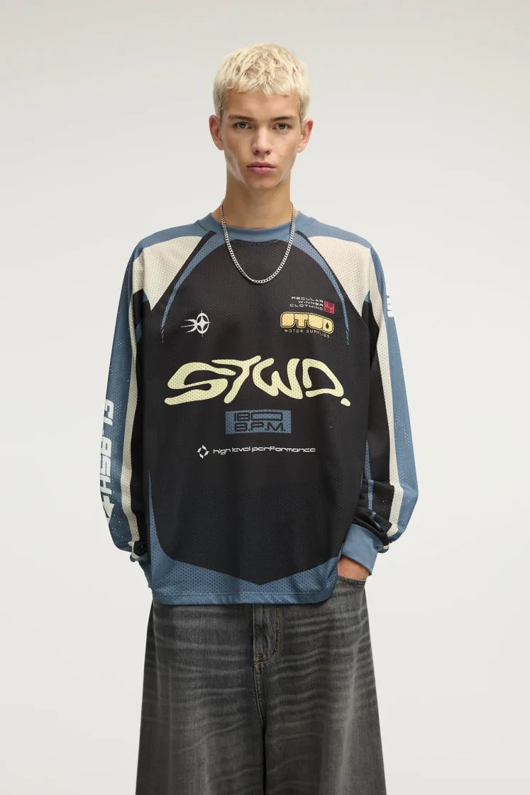 Pull&Bear Stwd Long Sleeve Tee Black