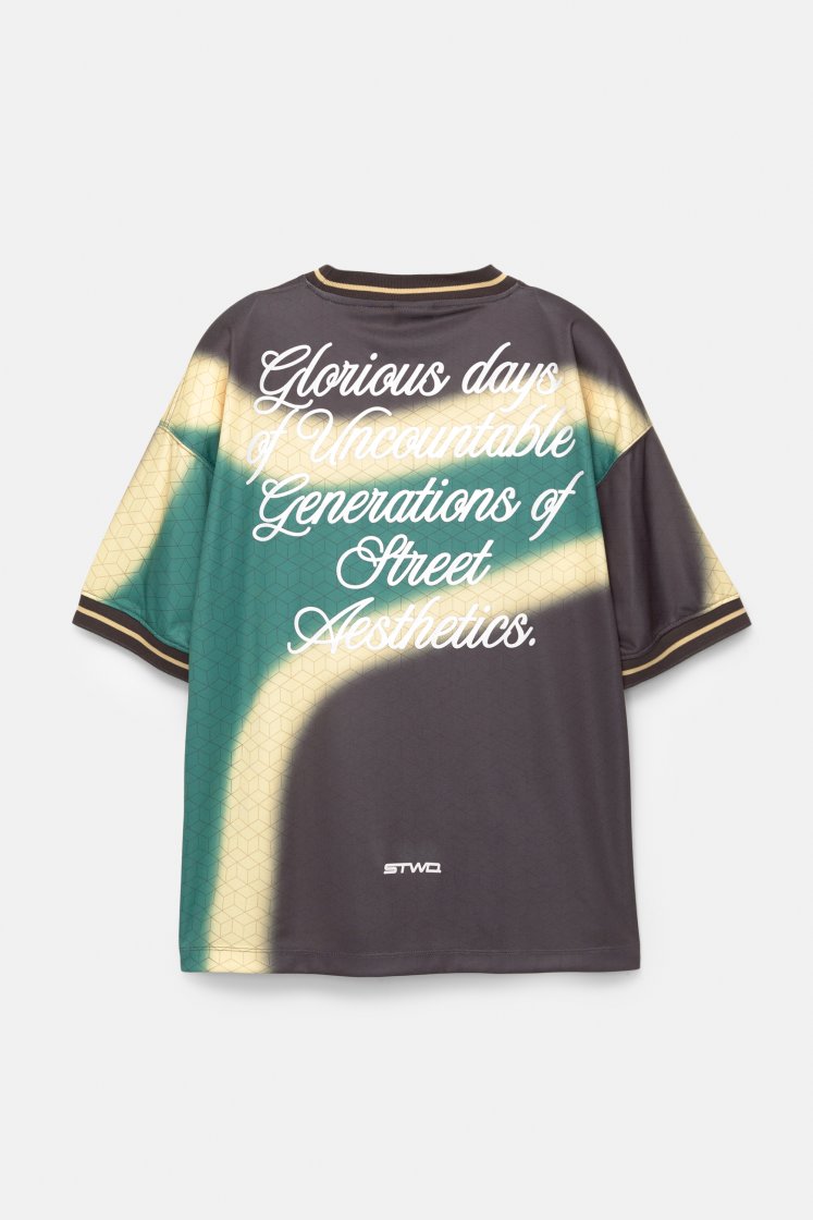 Pull&Bear Gradient Streetwear T-shirt — Hunter