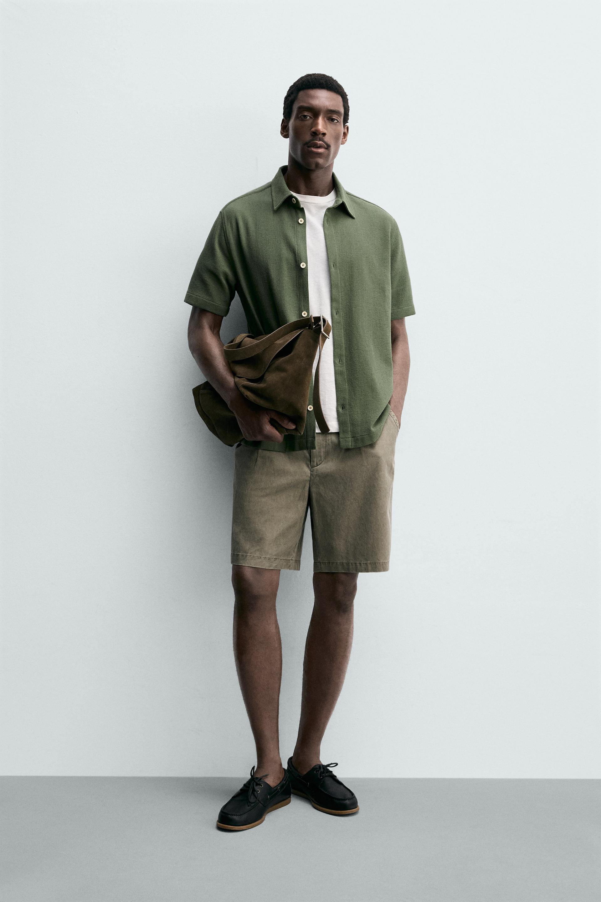 Zara Structured Comfort Shirt — Vert