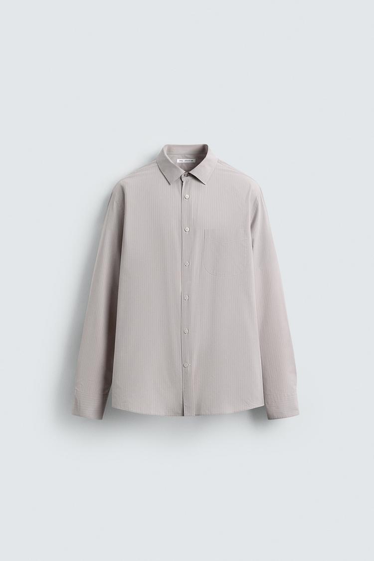 Zara Crisp Poplin Shirt — white