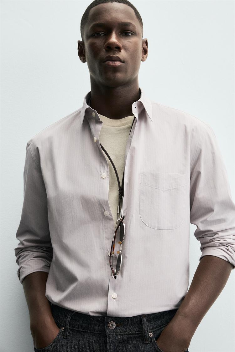Zara Crisp Poplin Shirt — white